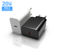 Chargeur rapide GaN PD 30W QC3.0 Prise EU Port USB-C unique Conception ignifuge Certifié CE pour téléphones portables Ordinateurs portables Montres intelligentes
