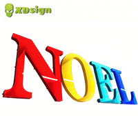 Lettres en relief LED multicolores personnalisées Infinity Abyss IPx7, en acrylique 3D, illuminées, contrôlées par Bluetooth, pour publicité automobile