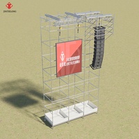 Sistema de Andamios Tubulares de Acero Plateado para Exteriores, Modular, Resistente, Multicapa, Capacidad de Carga de 1000 kg, Rápido