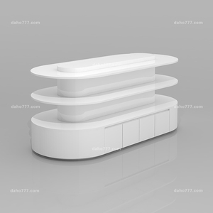 Table de présentation de parfums personnalisée pour les magasins de cosmétiques, présentoir de magasin de cosmétiques en bois personnalisé pour les produits de soin de la peau - Product Image 2