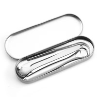 Ensemble de racleurs de langue de nettoyage buccal réutilisable, qualité chirurgicale, Logo personnalisé, grattoir de langue en acier inoxydable pour adultes