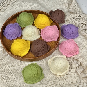 Lot de 3 modèles de glaces artificielles, couleur macaron, pour présentation, accessoire de décoration de table, avec cuillères, pour sauces, DIY, jeux, fêtes et cadeaux - Product Image 2