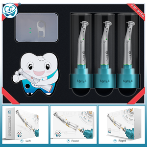 Cabezal de contra-ángulo dental <span class=keywords><strong>Smile</strong></span> S4-1L con reducción 4:1, anillo verde óptico de presión para motor tipo E, para odontología instrumental - Product Image 1