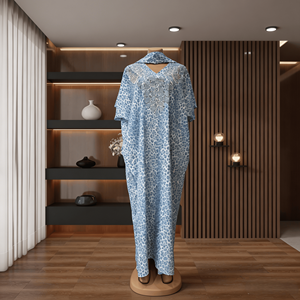 Robe longue kaftan imprimée tie-dye style <span class=keywords><strong>africain</strong></span>, coupe ample, manches courtes, bohème, décontractée, pour soirée, femme, <span class=keywords><strong>boubou</strong></span> - Product Image 3