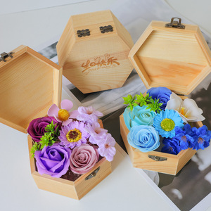 Boîte cadeau en bois, savon rose éternel, jour de la cacahuète, à offrir aux filles, retour à la fabrique de cadeaux de mariage, vente en gros - Product Image 2