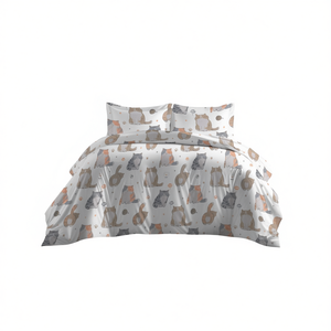 Juego de Funda de Edredón 100% Algodón Diseño Gatti Alemán Cama Individual 155x220cm - Product Image 3