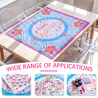 AIBILE Luxuriöse Klassische Rote Happy Birthday Design Silikon Langlebige Tragbare Mahjong-Matte für Amerikanische Mahjong-Steine