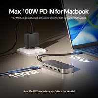 Station d'accueil PULWTOP pour MacBook Pro, double moniteur avec 2*HDMI, PD, Ethernet, USB A/C 10 Gbps pour MacBook Pro/Air M5/M4/M3 Pro & Max