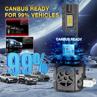 RCJ S3 55W 6500lm LED Phare de voiture H1 H3 H4 H11 Ampoules antibrouillard 6000k H7 9005 9006 Aluminium État neuf 6500k Température de couleur