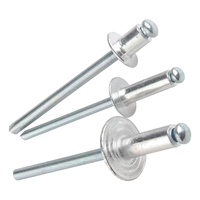 Rivets aveugles à large bord en alliage d'aluminium formés à froid M4 M5 pour matériaux souples et assemblage de tôles