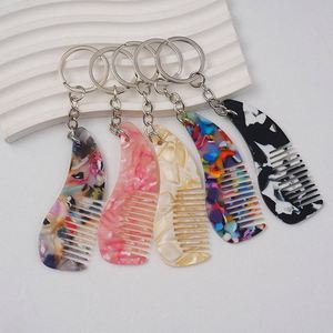 Nouvelle conception, peigne à cheveux portable mini-porte-clés antistatique mignon et élégant, plusieurs couleurs disponibles, vente en gros d'usine - Product Image 2