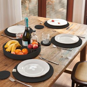 Nouveaux sets de table et sous-verres modernes en coton et lin tissé isolants pour cuisine et salle à manger, pour assiettes, bols, casseroles, tasses, théières et marmites - Product Image 4