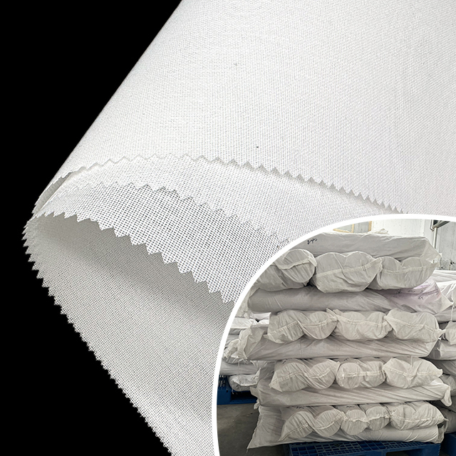 100% Polyester Non Woven Fusible Interlining Fabric Lightweight Waterproof Twill Source Factory Wholesale for Cap Linterlining