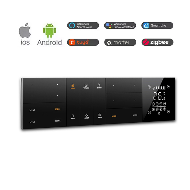 EU UK Tuya Matter Remote Control Dry Contact Smart Switch Module Relay Switch for 100-240V 12V 24V Work with Alexa