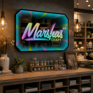 Espejo 3D con Iluminación LED de Efecto Abismo, Personalizable a partir de 1 Pieza, para Decoración de Discotecas, Salas de Juego y Oficinas - Product Image 1