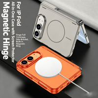 Coque magnétique pour iPhone Duo 18 Fold avec béquille latérale, film protecteur intégré, coque rigide magnétique de protection intégrale