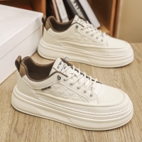 Chaussures de sport décontractées pour hommes à semelle épaisse et rehaussante, blanches, tendance et polyvalentes, très vendues