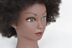Tête de mannequin en <span class=keywords><strong>cheveux</strong></span> Remy de haute qualité pour la formation des coiffeurs, salon américain africain, poupée de cosmétologie - Product Image 2