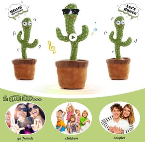 Juguete de Cactus Bailarín, Canciones en Inglés, Canta, Habla, Graba, Repite lo que Dices, Cactus Eléctrico - Product Image 6