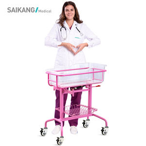 Cuna de Hospital para Bebés y Niños, Modelo X01-5, con Ruedas, Función Única, Metálica, para Uso Médico, de Plástico, para Recién Nacidos y Pediátricos, Manual - Product Image 2