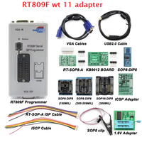 Programador ISP Serial RT809F Original con 12 Adaptadores + Adaptador de 1.8V + Clip de Prueba SOP8 + Cable EDID VGA LCD