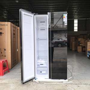 En stock : Réfrigérateur intelligent à portes françaises 693L, vitré, double porte, No Frost, refroidissement électrique, pour congélateur bas moderne - Product Image 4