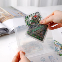 Organisateur rétractable multi-couches A6 grande capacité en PP pour autocollants, cartes et billets – Pochette de rangement pour carnets et documents