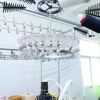Machine à tricoter professionnelle entièrement automatique et informatisée à grande vitesse, à double trame, à côtes, à jacquard plat, circulaire, multi-gauges, pour écharpes et bonnets
