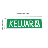 Señal de salida de emergencia LED personalizada Luces de emergencia en espera con patrón Categoría de producto premium