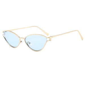 Lunettes de soleil œil de chat Lmamba 968 pour femmes, montures métalliques de haute qualité, dégradé bleu-vert, lunettes de soleil colorées pour hommes 2024 - Product Image 6