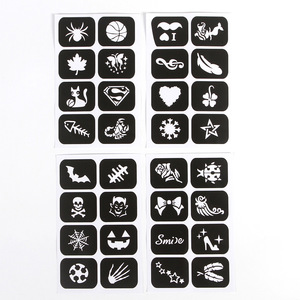Nouveau pochoir de peinture corporelle d'Halloween, modèle de tatouage artistique pour le corps humain, autocollants, modèle pour fête costumée et festival - Product Image 4