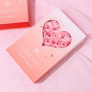 Caja de Regalo de Joyería Rectangular Romántica de Lujo con Flores Eternas, Caja para Collar del Día de San Valentín con Rosa Preservada y Bolsa de Papel - Product Image 3