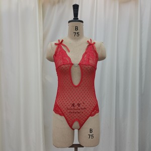 Ensemble de lingerie sexy érotique pour femmes matures - Vente chaude - Satin tissé - Décoration en dentelle - Body ajouré - Shapewear - Pyjama - Product Image 4