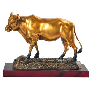 Touro Ornamentos De Boi De Cobre Sala De Estar Escritório Desktop Decoração Artesanato Presentes - Product Image 1