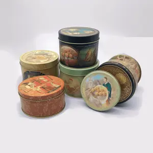 Caja de lata de chocolate Estilo Vintage, proveedor de embalaje grande personalizado para galletas, té y chocolate