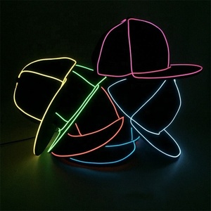 Sombreros de fiesta de algodón Snapback LED sombreros guay luz <span class=keywords><strong>EL</strong></span> alambre de Bboy hip-hop club - Product Image 1