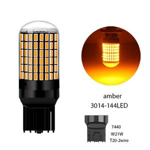 Decodificador de Señales de Giro LED para Automóvil, Anti-Parpadeo, 1156 3014 144smd 1157, Luz de Freno T20 7443, Modelo Estándar - Product Image 6