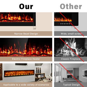 Pansee, <span class=keywords><strong>chimenea</strong></span> eléctrica moderna de lujo de 88 pulgadas, Control remoto inteligente montado en la pared, calor empotrado para hoteles, venta al por mayor - Product Image 4