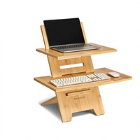 Support pour ordinateur portable en bambou minimaliste avec structure articulée robuste et détails faits à la main, vente en gros directe d'usine, logo personnalisé