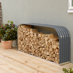 מתלה פלדה מגולוון תיבת מתלה אש ארגון גן אחסון התאספו בקלות מתכת אש אחסון עץ חסין מכרסם - Product Image 4