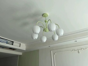 <span class=keywords><strong>Lustre</strong></span> pendentif en forme de fleur de <span class=keywords><strong>tulipe</strong></span> créative française pour chambre à coucher - Product Image 4