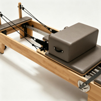 Reformer Pilates en chêne de qualité studio avec ressorts coréens, accessoires complets, réglable, durable et stable, machine d'entraînement
