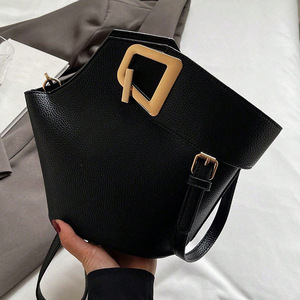 WT0091 Nuevo Diseño de Nicho, Bolso Bandolera de Lona para Mujer, con Cierre de Cremallera, Gran Capacidad, Casual, Simple, en Contraste - Product Image 5