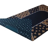 Tapis de poker rectangulaire imprimé double face avec logo personnalisé, nappe de poker texane pliante en jersey néoprène