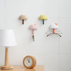 Creative cartoon no-punch hook strong adhesive hook wall hanging wall door back kitchen bathroom creative cloud cute