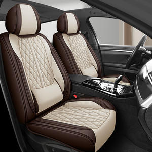 Housse de siège de voiture universelle 5 places Ensemble complet de luxe en similicuir imperméable avant arrière Coussin de siège de voiture - Product Image 4