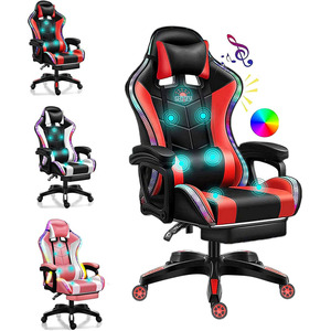 MOQ bajo Envío gratis Silla Gamer Silla <span class=keywords><strong>de</strong></span> juegos <span class=keywords><strong>de</strong></span> computadora barata Silla <span class=keywords><strong>de</strong></span> juegos <span class=keywords><strong>de</strong></span> carreras ajustable <span class=keywords><strong>de</strong></span> computadora con RGB y masaje - Product Image 4