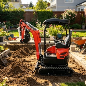 Mini-excavatrice avec moteur CE 5, 1,8 tonne, hydraulique, petite pelle, chenilles en caoutchouc, pour ferme et jardin, livraison gratuite - Product Image 1