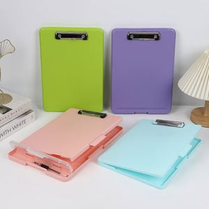 Waterproof A4 Document Box With <b>Pen</b> Slot Multi-Functional Paper Organizer Plastic Writing Pad Holder Model 8215 Made in China - Product Image 3