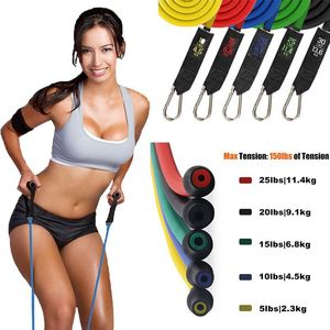 Resistance <b>Band</b> Set 5 Ropes Multifunctional Fitness Training Yoga Workout Equipment With Accessories For Home Gym <b>Exercise</b> - Product Image 2